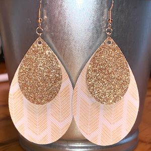 Faux Leather Drop Earrings